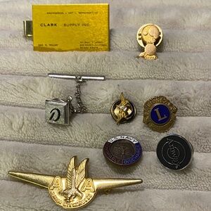 Gold and Silver Lapel Pins Set